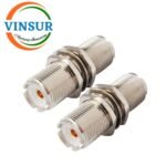 41C21C21 -- RF ADAPTER - 50 OHMS UHF FEMALE TO UHF FEMALE STRAIGHT BULKHEAD BARREL ADAPTER