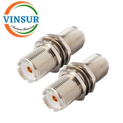 41C21C21 -- RF ADAPTER - 50 OHMS UHF FEMALE TO UHF FEMALE STRAIGHT BULKHEAD BARREL ADAPTER