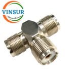 51C20C21 -- TEE ADAPTER - 50 OHMS UHF FEMALE TO UHF FEMALE STRAIGHT TEE ADAPTER