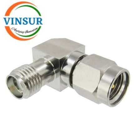 VSW-2.92-MS-SMA-FR-AD -- RF ADAPTER - 50 OHMS 2.92mm MALE STRAIGHT TO SMA FEMALE RIGHT ANGLE ADAPTER