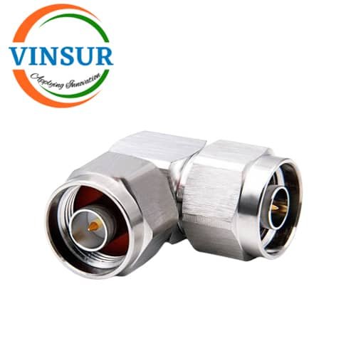 VSW-41110112-AD -- RF ADAPTER - 50 OHMS, N-TYPE MALE TO N-TYPE MALE RIGHT ANGLE ADAPTER VSW-41110112-AD -- RF ADAPTER - 50 OHMS N-TYPE MALE TO N-TYPE MALE RIGHT ANGLE ADAPTERS - Image 1