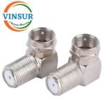 VSW-41B120B210-AD -- RF ADAPTER -- F TYPE MALE RIGHT ANGLE TO F TYPE FEMALE STRAIGHT ADAPTERS