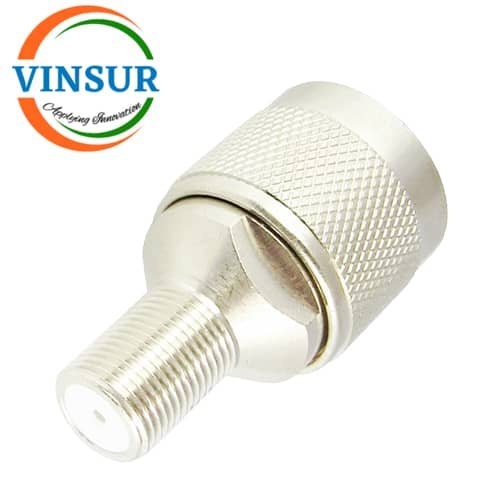 VSW-41B2101110-AD -- RF ADAPTER ΓÇô 75 OHMS F-TYPE MALE TO 50 OHM MALE STRAIGHT ADAPTER VSW-41B2101110-AD -- RF ADAPTER – 75 OHMS F-TYPE FEMALE TO N MALE STRAIGHT ADAPTERS - Image 1