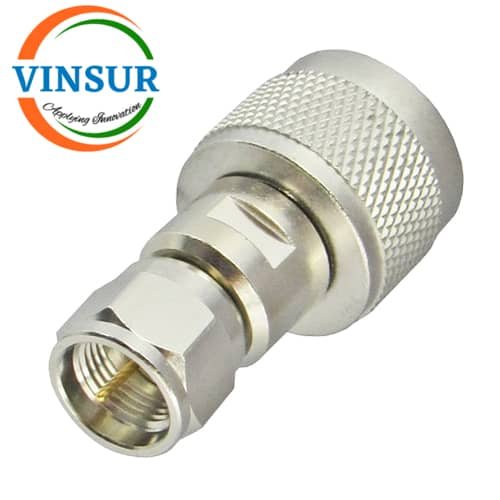 VSW-42B1101110-AD -- RF ADAPTER ΓÇô 75 OHMS F-TYPE MALE TO 75 OHM MALE STRAIGHT ADAPTER VSW-42B1101110-AD -- RF ADAPTER – 75 OHMS F-TYPE MALE TO N MALE STRAIGHT ADAPTERS - Image 1