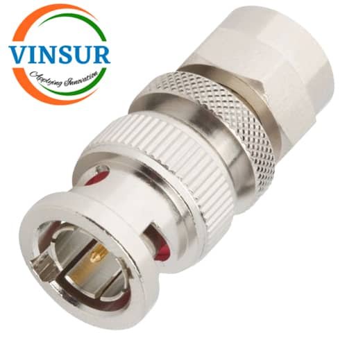 VSW-42B1103110-AD -- RF ADAPTER - 75 OHMS,F TYPE,MALE,STRAIGHT, TO BNC,MALE,STRAIGHT,ADAPTER1 VSW-42B1103110-AD -- RF ADAPTER - F TYPE MALE STRAIGHT TO BNC MALE STRAIGHT ADAPTERS - Image 1