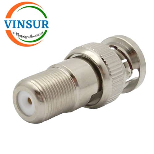VSW-42B2103110-AD -- RF ADAPTER - 75 OHMS,F TYPE,FEMALE,STRAIGHT, TO BNC,MALE,STRAIGHT,ADAPTER VSW-42B2103110-AD -- RF ADAPTER - F TYPE FEMALE STRAIGHT TO BNC MALE STRAIGHT ADAPTERS - Image 1