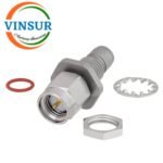 VSW-BMA-MS-SMA-MS-BH-AD -- RF ADAPTER - 50 OHMS BMA MALE STRAIGHT TO SMA MALE STRAIGHT BULK HEAD ADAPTER