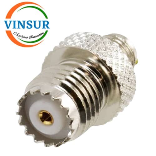 41420J21 -- RF ADAPTER - 50 OHMS, SMA FEMALE TO MINI UHF FEMALE STRAIGHT ADAPTER 41420J21 -- RF ADAPTER - 50 OHMS, SMA FEMALE TO MINI UHF FEMALE STRAIGHT ADAPTER - Image 1