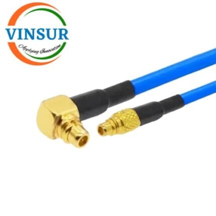 MMCX Male Straight to MMCX Male Right Angle for RG405 Cable of Length 100mm