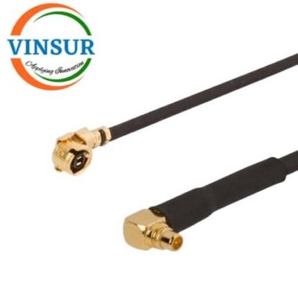 AMC Male Right Angle to MMCX Male Right Angle for RG 1.13 Cable of Length 250mm