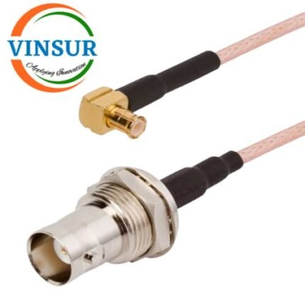 BNC Female Straight Bulkhead to MCX Male Right Angle for RG316 Cable of Length 1M