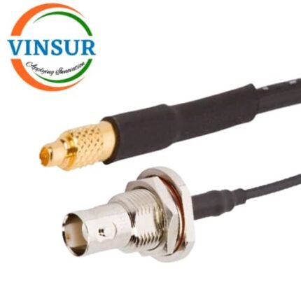 MMCX Male Straight to BNC Female Straight Bulk head for RG174 Cable of Length 6"