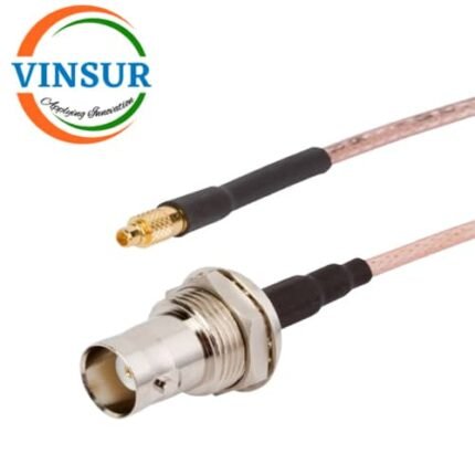 MMCX Male Straight to BNC Female Staright Bulk head for RG316 Cable of Length 20cm
