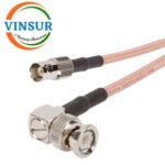 BNC Male Right Angle to BNC Female Straight for RG142 Cable of Length 1M