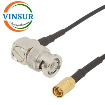 BNC Male Right Angle to SMB Male Straight for RG174 Cable of Length 6" Inch