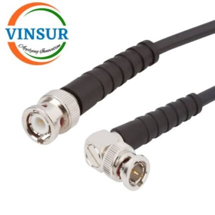 BNC Male Right Angle to BNC Male Straight for RG58 Cable of Length 1M