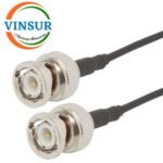 BNC Male Straight to BNC Male Straight for RG174 Cable of Length 1M