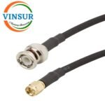 BNC Male Straight to SMA Male Straight for RG58 Cable of Length 12" Inch