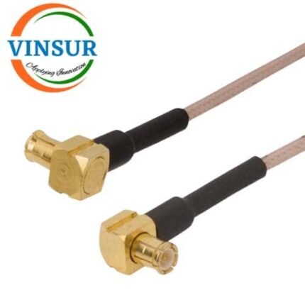 MCX Male Right Angle to MCX Male Right Angle for RG178 Cable of Length 12" Inch
