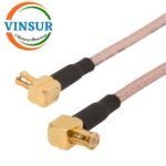 MCX Male Right Angle to MCX Male Right Angle for RG316 Cable of Length 12" Inch