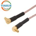 MMCX Male Right Angle to MMCX Male Right Angle for RG316 Cable of length 12" Inch