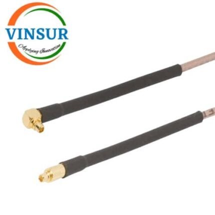 MMCX Male Straight to MMCX Male Right Angle for RG178 Cable of length 12" Inch