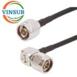 N Male Straight to N Male Right Angle for LMR240 Cable of Length 1M
