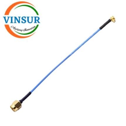 SMP Female Right Angle to SMA Male Straight for RG405 T-flex Cable of Length 500mm