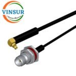 MMCX Male Right Angle to TNC Female Straight Bulk Head for Rg174 Cable of Length 10cm - Image 2
