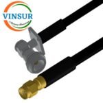 N Female Right Angle 4H to SMA Male Straight for VSW240-FR Cable of Length 1M