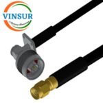 N Male Right Angle 4 Hole Flange to SMA Male Straight for VSW240-FR Cable of Length 1M