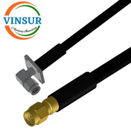 SMA Male Straight to SMA Male Right Angle 4H for VSW240-FR Cable of Length 1M