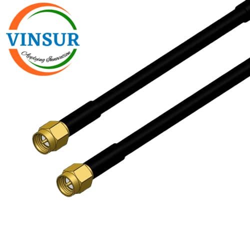 RF CABLE ASSEMBLY - SMA MALE TO SMA MALE STRAIGHT FOR VINSUR-200 ULTRA FLEX CABLE ASSEMBLY SMA Male Straight to SMA Male Straight for VSW200-UF Cable of Length 1M - Image 1