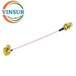 MCX Male Right Angle to SMA Female Straight  Bulk head for RG316 Cable of Length 250mm