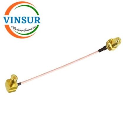 MCX Male Right Angle to SMA Female Straight  Bulk head for RG316 Cable of Length 250mm