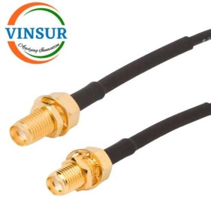 SMA Female Staright Bulkhead to SMA Female Staright Bulkhead RG174 Cable of Length 6" Inch