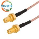 SMA Female Staright Bulkhead to SMA Female Staright Bulkhead RG316 Cable of length 6" Inch