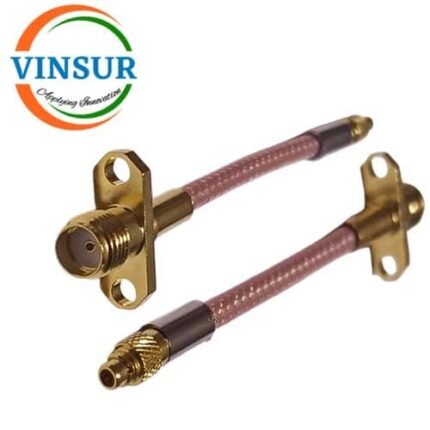 SMA Female Straight 2 Hole Flange to MMCX Male Straight for RG316 Cable of Length 75mm