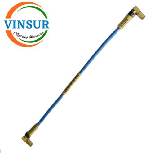 SMA MALE RIGHT ANGLE TO SMA RIGHT ANGLE FOR RG 402 SHF CABLE ASSEMBLY SMA Male Right Angle to SMA Male Right Angle for RG402 Cable of Length 32cm - Image 1