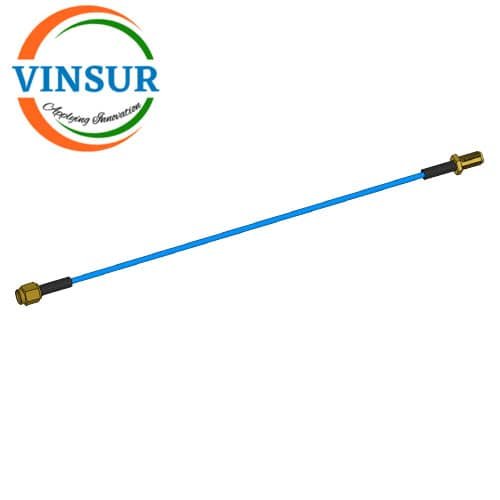 SMA MALE STARIGHT TO SMA FEMALE STRAIGHT BULKHEAD FOR RG 405 CABLE ASSEMBLY SMA Male Straight to SMA Female Straight Bulkhead for RG405 Cable of Length 75CM - Image 1