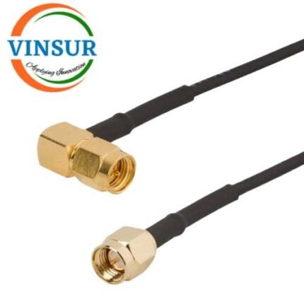 SMA Male Right Angle to SMA Male Staright RG-174 Cable of length 6" Inch