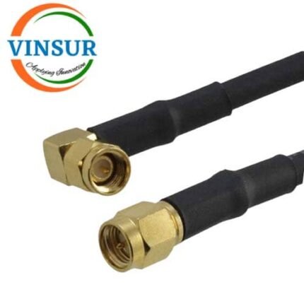SMA Male Straight to SMA Male Right Angle for RG58 Cable of Length 6" Inch