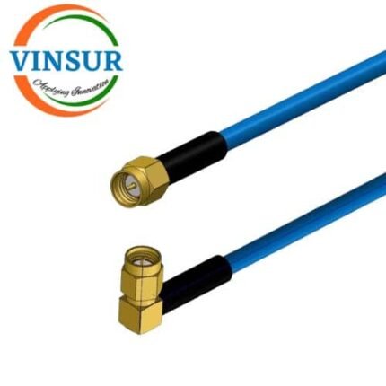 SMA Male Straight to SMA Male Right Angle for RG402 T-flex Cable of Length 38" Inch