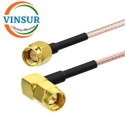 SMA Male Straight to SMA Male RIght Angle for RG316 Cable of Length 7" Inch