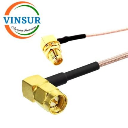 SMA Male Right Angle to SMA Female Bulkhead Right Angle for RG178 Cable of Length 10cm