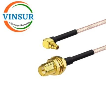 RP SMA Female Straight Bulk head to MMCX Male Right Angle for Rg316 Cable of Length 7" Inch