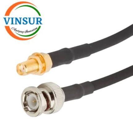BNC Male Straight to SMA Female Straight Bulkhead for LMR200 Cable of Length 1M