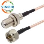 F-type Male Straight to F-type Female Straight Bulkhead for RG179 Cable of Length 1M