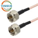 F-type Male Straight to  F-type Male Straight for RG179 Cable of Length 1M