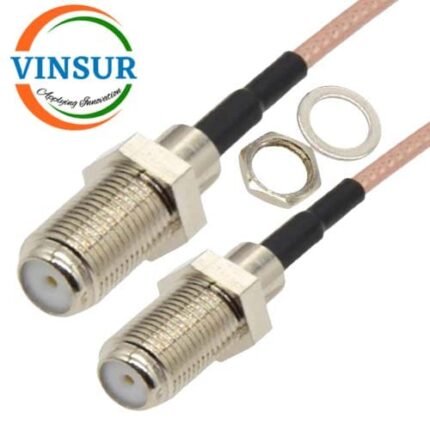 F-type Female Straight Bulkhead to F-type Female Straight Bulkhead for RG179 Cable of Length 1M